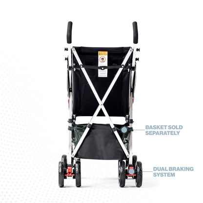 XL Special Needs Stroller, Disability Stroller for Older Child, Larger Size Pushchair, Easy Folding System, Lightweight Aluminum Frame (Pink)