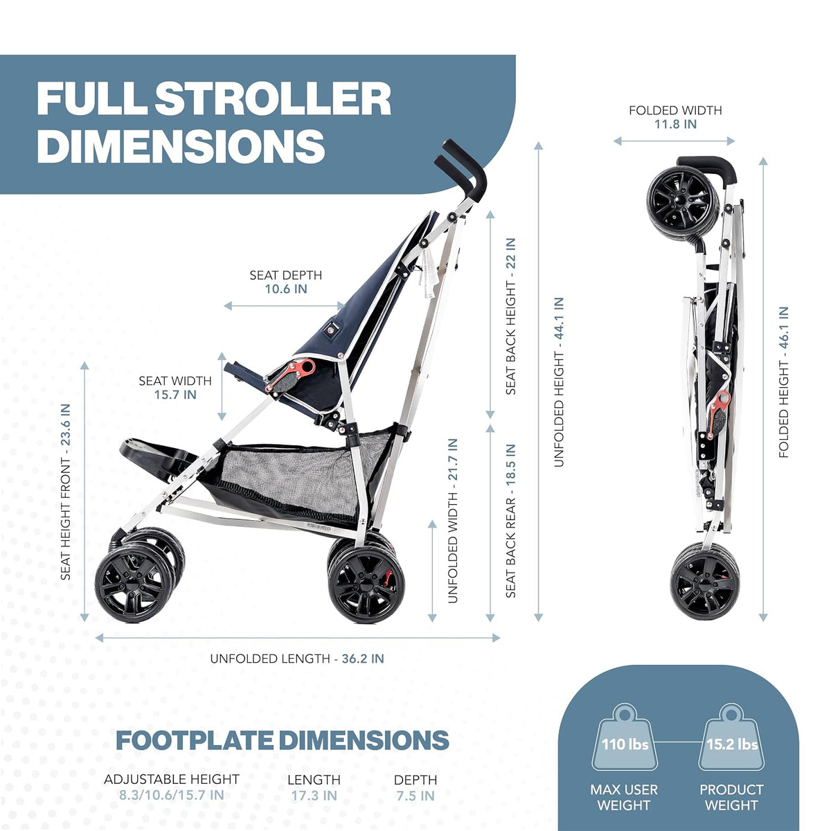 XL Special Needs Stroller, Disability Stroller for Older Child, Larger Size Pushchair, Easy Folding System, Lightweight Aluminum Frame (Pink)