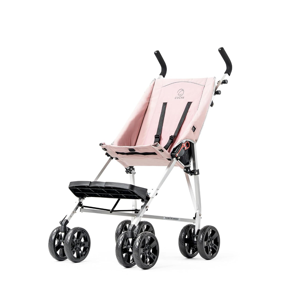 XL Special Needs Stroller, Disability Stroller for Older Child, Larger Size Pushchair, Easy Folding System, Lightweight Aluminum Frame (Pink)