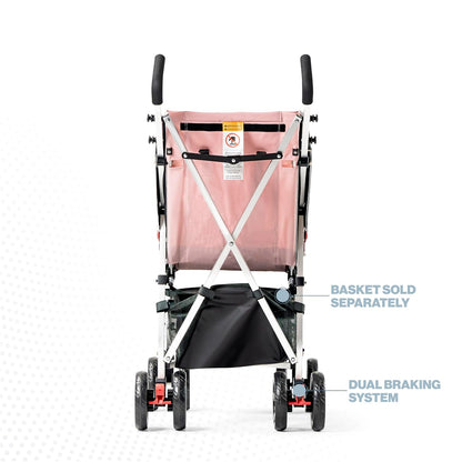 XL Special Needs Stroller, Disability Stroller for Older Child, Larger Size Pushchair, Easy Folding System, Lightweight Aluminum Frame (Pink)