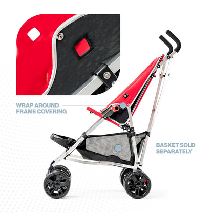 XL Special Needs Stroller, Disability Stroller for Older Child, Larger Size Pushchair, Easy Folding System, Lightweight Aluminum Frame (Pink)