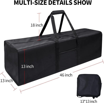 52 inch Foldable Duffel Lock Zipper Travel Camp, Black