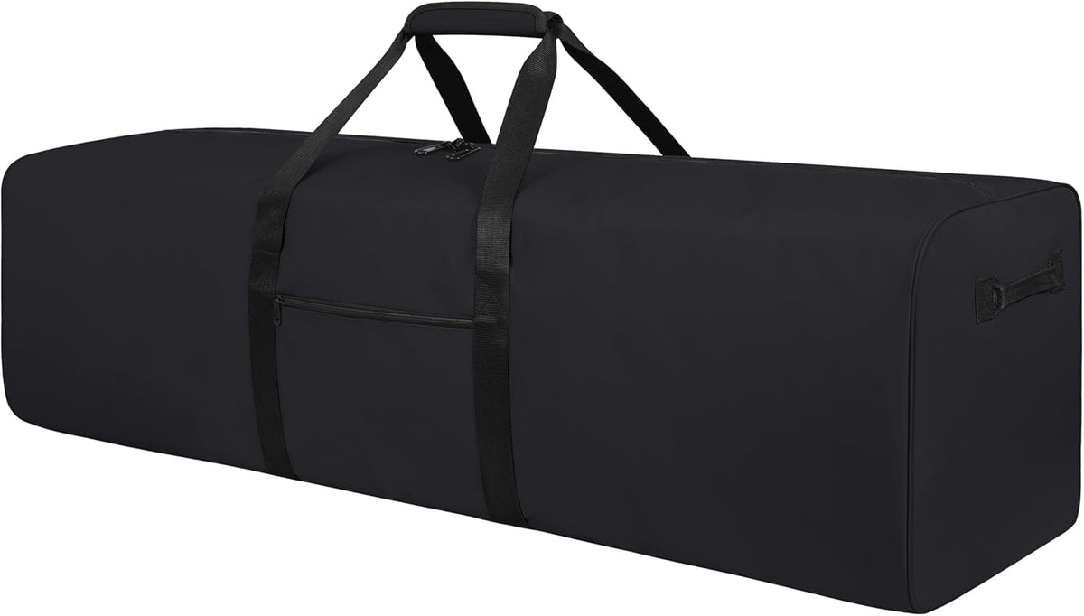 52 inch Foldable Duffel Lock Zipper Travel Camp, Black