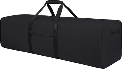 52 inch Foldable Duffel Lock Zipper Travel Camp, Black