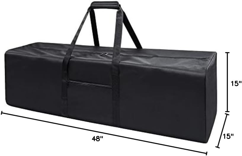52 inch Foldable Duffel Lock Zipper Travel Camp, Black
