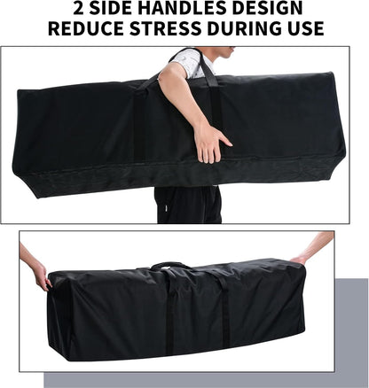 52 inch Foldable Duffel Lock Zipper Travel Camp, Black