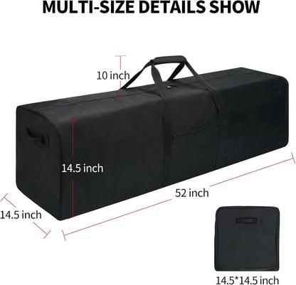 52 inch Foldable Duffel Lock Zipper Travel Camp, Black