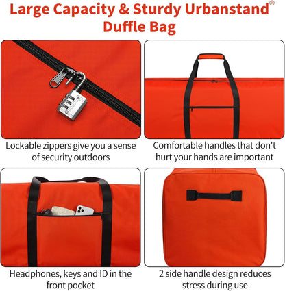 52 inch Foldable Duffel Lock Zipper Travel Camp, Black