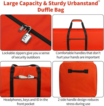 52 inch Foldable Duffel Lock Zipper Travel Camp, Black