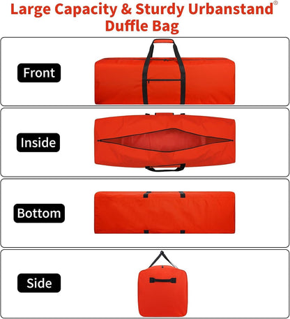 52 inch Foldable Duffel Lock Zipper Travel Camp, Black