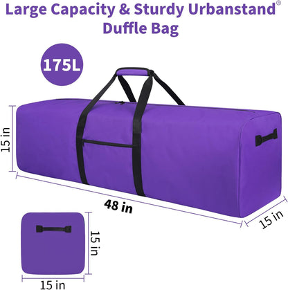 52 inch Foldable Duffel Lock Zipper Travel Camp, Black
