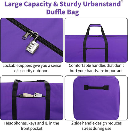 52 inch Foldable Duffel Lock Zipper Travel Camp, Black