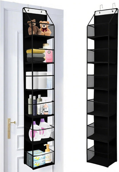 6-Tier Over The Door Hanging Organizer - Multi-Purpose Closet Storage Shelf for Bathroom, Bedroom, Nursery, Pantry(White)