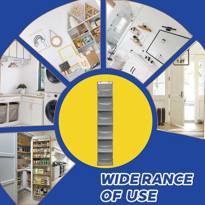 6-Tier Over The Door Hanging Organizer - Multi-Purpose Closet Storage Shelf for Bathroom, Bedroom, Nursery, Pantry(White)