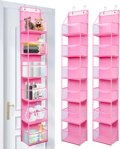 6-Tier Over The Door Hanging Organizer - Multi-Purpose Closet Storage Shelf for Bathroom, Bedroom, Nursery, Pantry(White)