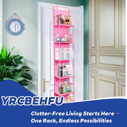 6-Tier Over The Door Hanging Organizer - Multi-Purpose Closet Storage Shelf for Bathroom, Bedroom, Nursery, Pantry(White)