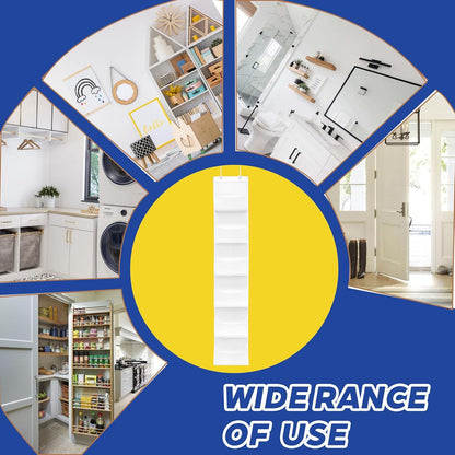 6-Tier Over The Door Hanging Organizer - Multi-Purpose Closet Storage Shelf for Bathroom, Bedroom, Nursery, Pantry(White)