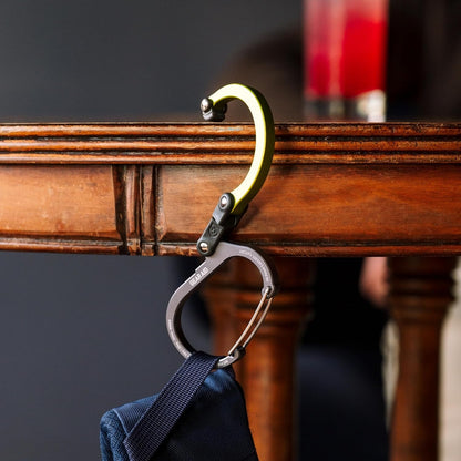 HEROCLIP (Small) Carabiner Gear Clip and Hook, for Hanging Bags, Purses, Lanterns, Strollers, Tools, Helmets, Water Bottles, and More