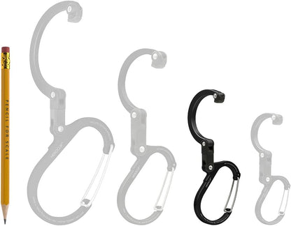 HEROCLIP (Small) Carabiner Gear Clip and Hook, for Hanging Bags, Purses, Lanterns, Strollers, Tools, Helmets, Water Bottles, and More