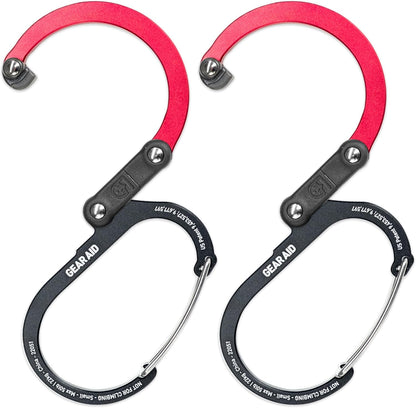 HEROCLIP (Small) Carabiner Gear Clip and Hook, for Hanging Bags, Purses, Lanterns, Strollers, Tools, Helmets, Water Bottles, and More