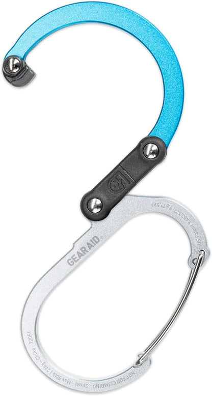 HEROCLIP (Small) Carabiner Gear Clip and Hook, for Hanging Bags, Purses, Lanterns, Strollers, Tools, Helmets, Water Bottles, and More