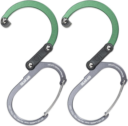 HEROCLIP (Small) Carabiner Gear Clip and Hook, for Hanging Bags, Purses, Lanterns, Strollers, Tools, Helmets, Water Bottles, and More