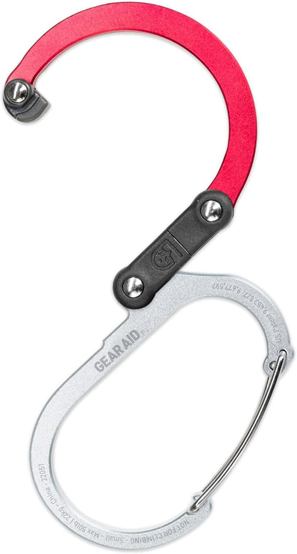 HEROCLIP (Small) Carabiner Gear Clip and Hook, for Hanging Bags, Purses, Lanterns, Strollers, Tools, Helmets, Water Bottles, and More