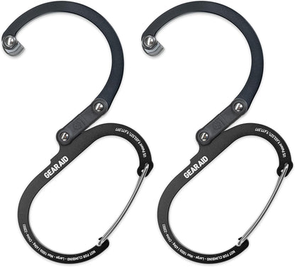 HEROCLIP (Small) Carabiner Gear Clip and Hook, for Hanging Bags, Purses, Lanterns, Strollers, Tools, Helmets, Water Bottles, and More