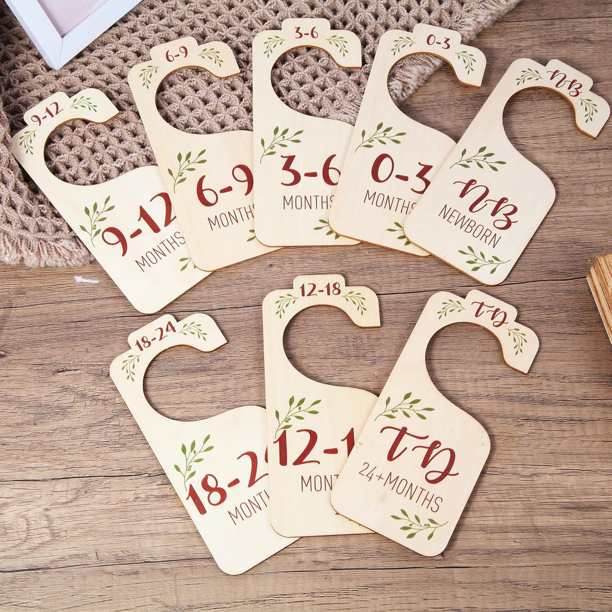8 PCS Baby Closet Dividers, Double-Sided Baby Clothes Organizer, 0-24M