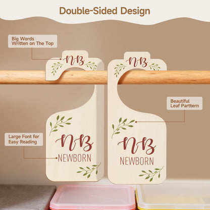 8 PCS Baby Closet Dividers, Double-Sided Baby Clothes Organizer, 0-24M