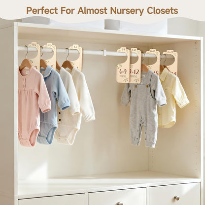 8 PCS Baby Closet Dividers, Double-Sided Baby Clothes Organizer, 0-24M