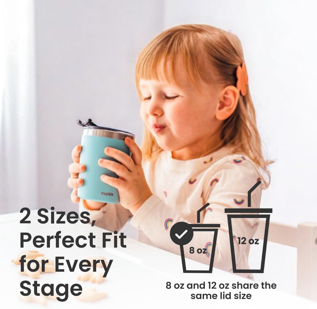 Stainless Steel Insulated Tumbler with Lid and Straw, 20 oz Stainless Steel Cups, Set of 2 Travel Coffee Mug for Adults, Iced Coffee Cup with Lid, Tumbler for Travel (Green + Pink)
