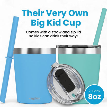 Stainless Steel Insulated Tumbler with Lid and Straw, 20 oz Stainless Steel Cups, Set of 2 Travel Coffee Mug for Adults, Iced Coffee Cup with Lid, Tumbler for Travel (Green + Pink)