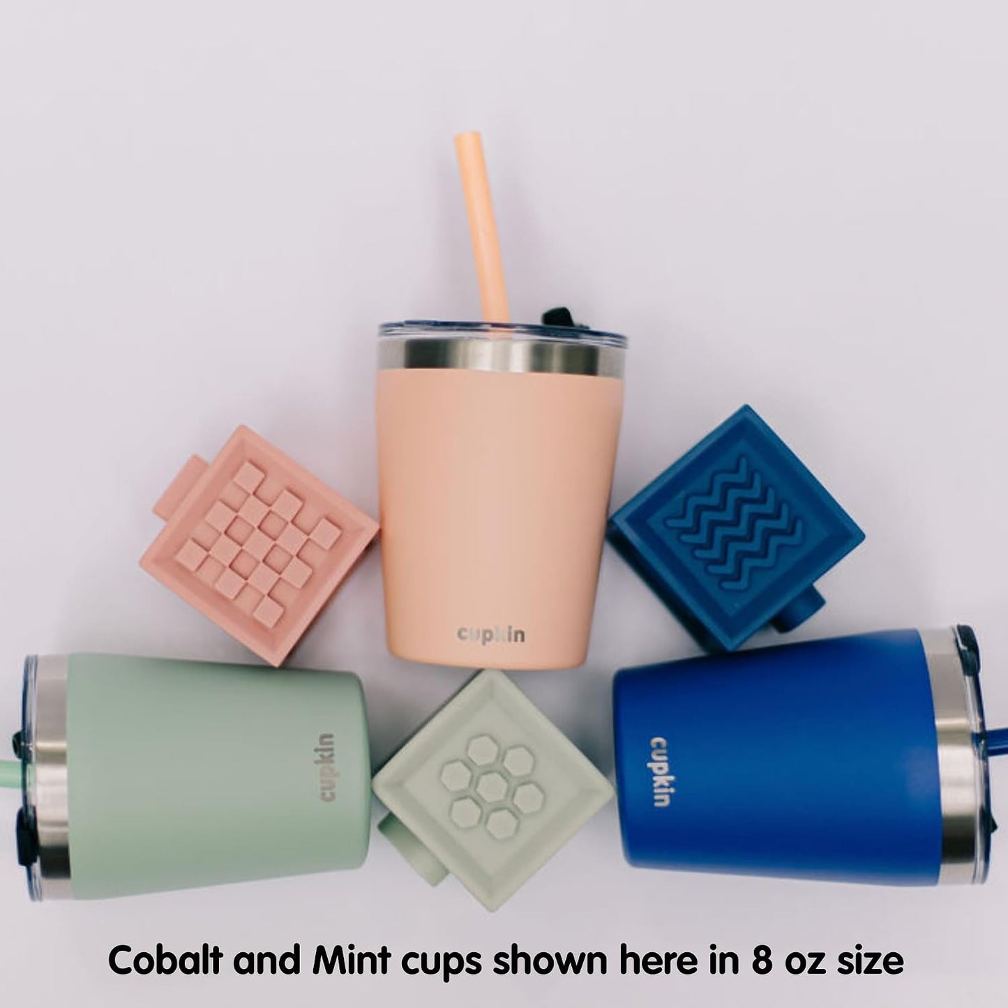 Stainless Steel Insulated Tumbler with Lid and Straw, 20 oz Stainless Steel Cups, Set of 2 Travel Coffee Mug for Adults, Iced Coffee Cup with Lid, Tumbler for Travel (Green + Pink)