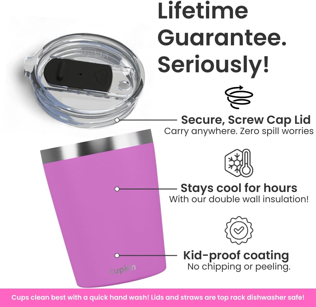 Stainless Steel Insulated Tumbler with Lid and Straw, 20 oz Stainless Steel Cups, Set of 2 Travel Coffee Mug for Adults, Iced Coffee Cup with Lid, Tumbler for Travel (Green + Pink)