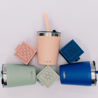 Stainless Steel Insulated Tumbler with Lid and Straw, 20 oz Stainless Steel Cups, Set of 2 Travel Coffee Mug for Adults, Iced Coffee Cup with Lid, Tumbler for Travel (Green + Pink)