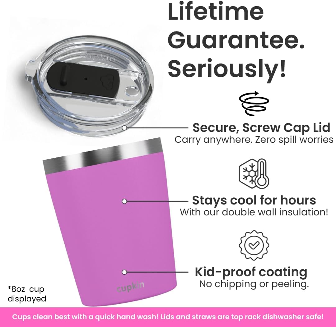 Stainless Steel Insulated Tumbler with Lid and Straw, 20 oz Stainless Steel Cups, Set of 2 Travel Coffee Mug for Adults, Iced Coffee Cup with Lid, Tumbler for Travel (Green + Pink)