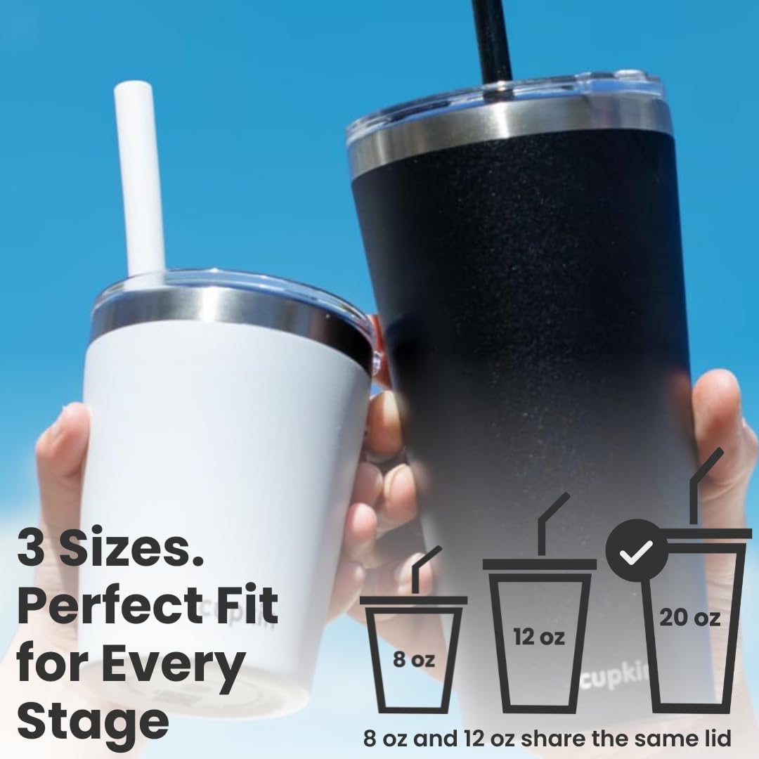 Stainless Steel Insulated Tumbler with Lid and Straw, 20 oz Stainless Steel Cups, Set of 2 Travel Coffee Mug for Adults, Iced Coffee Cup with Lid, Tumbler for Travel (Green + Pink)