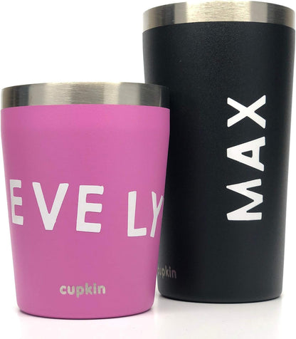 Stainless Steel Insulated Tumbler with Lid and Straw, 20 oz Stainless Steel Cups, Set of 2 Travel Coffee Mug for Adults, Iced Coffee Cup with Lid, Tumbler for Travel (Green + Pink)
