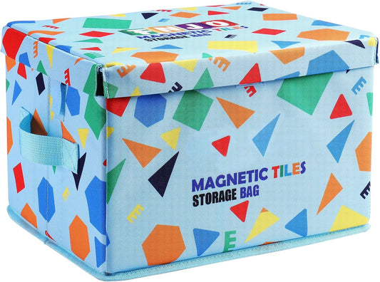 Toy Storage Bin,Foldable Toy Organizer with Lid, Playroom Organizer,Toy Holder,Storage Box for Magnetic Tiles and other gadget