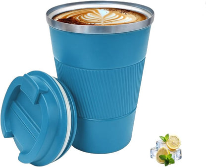 Coffee Mug with Leak Proof Lid, Travel Mug Stainless Steel Tumbler, Double Wall Vacuum Insulated Coffee Cup, Reusable Thermal Cup for Car, Office, Outdoor,for Men&Women (White V3, 12OZ)