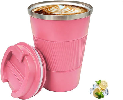 Coffee Mug with Leak Proof Lid, Travel Mug Stainless Steel Tumbler, Double Wall Vacuum Insulated Coffee Cup, Reusable Thermal Cup for Car, Office, Outdoor,for Men&Women (White V3, 12OZ)