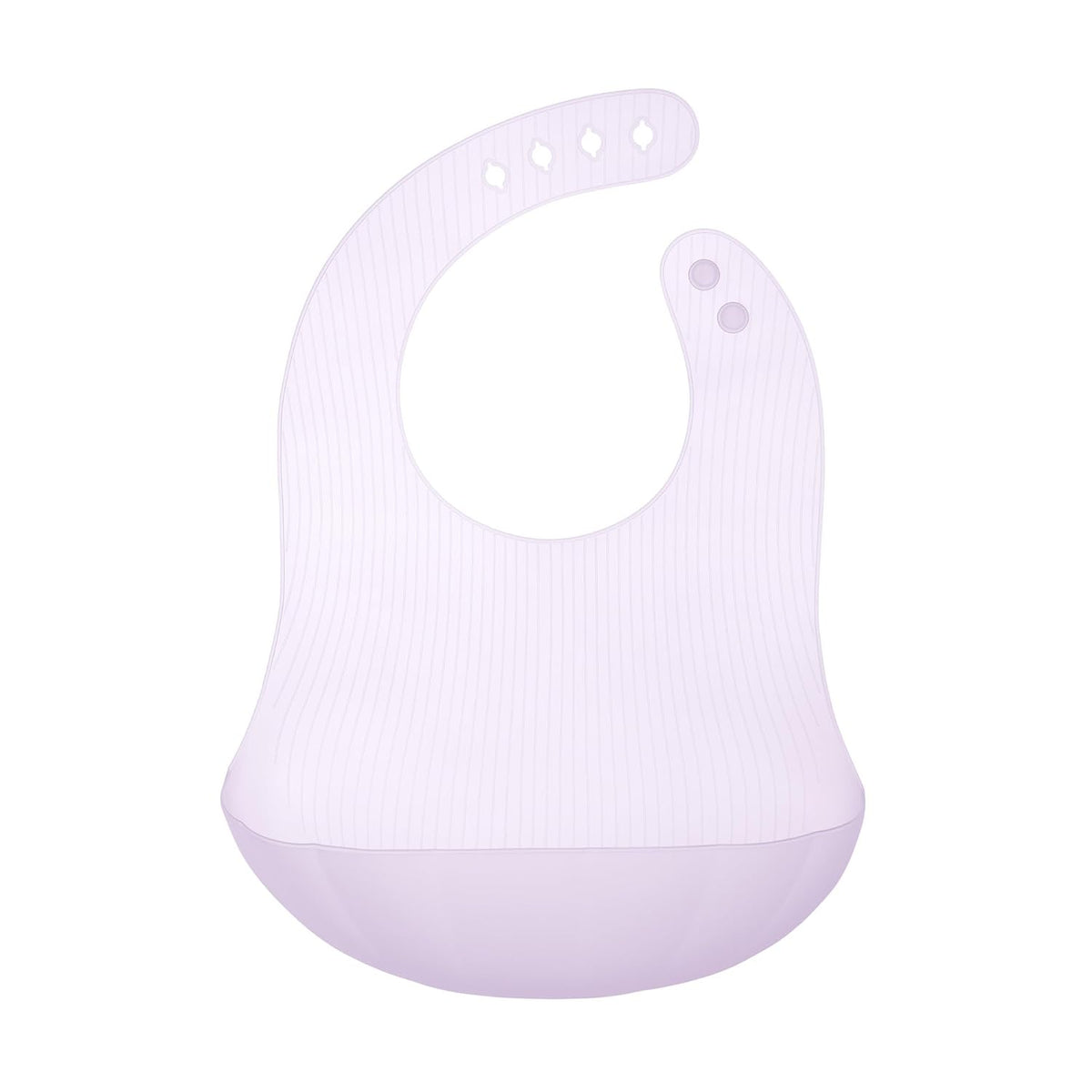 Advanced Feeding Set Fold N Go Silicone Baby Bib w Travel Case (Lilac)