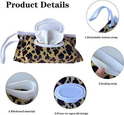 Baby Wipe Dispenser, Portable Baby Wipe Holder Refillable Wet Wipes Container for outdoor Reusable Travel Baby Wipes Case Wet Wipe Pouch Wipe Holder Keeps Fresh Wet for Travel Camping hiking