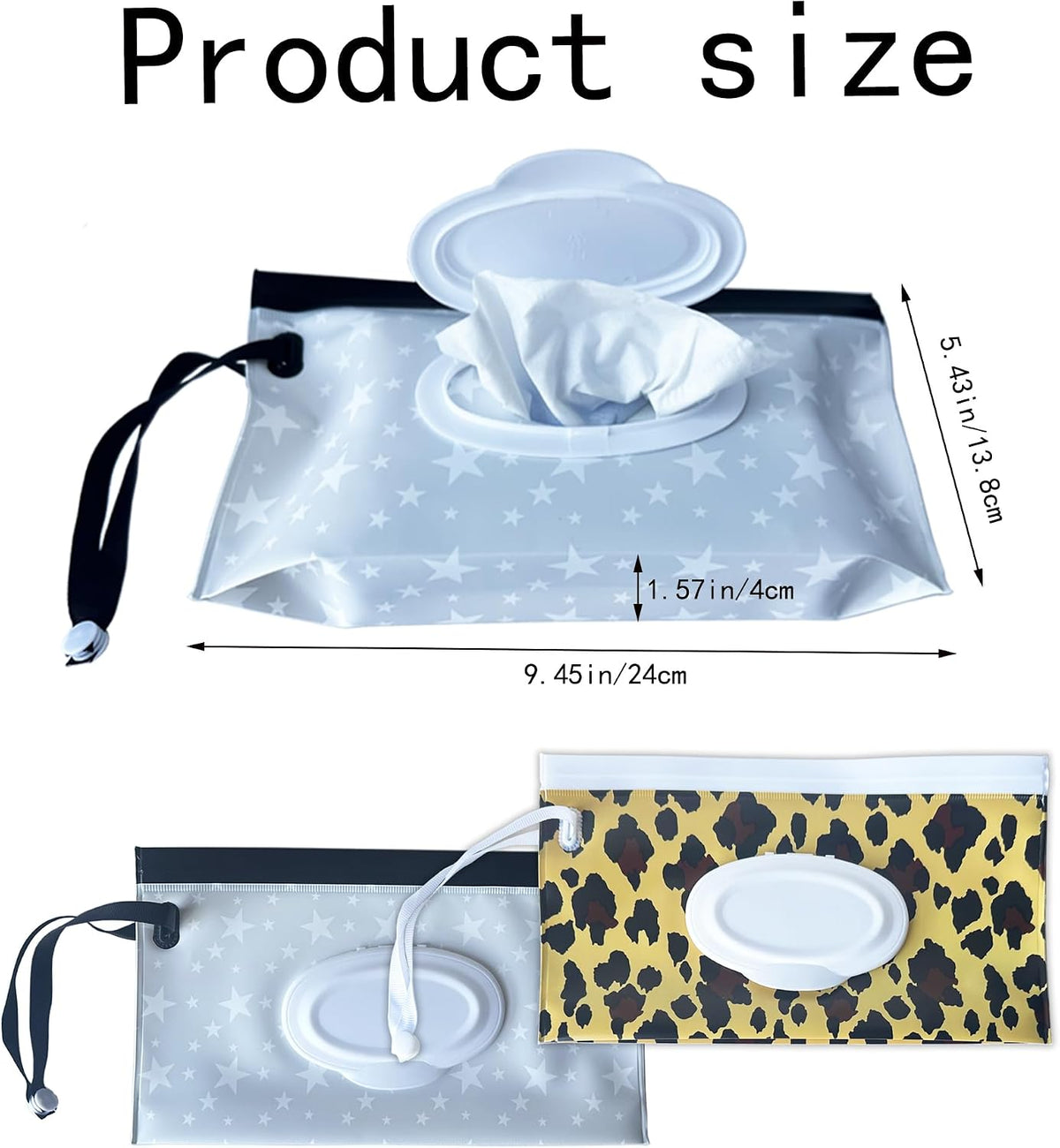 Baby Wipe Dispenser, Portable Baby Wipe Holder Refillable Wet Wipes Container for outdoor Reusable Travel Baby Wipes Case Wet Wipe Pouch Wipe Holder Keeps Fresh Wet for Travel Camping hiking