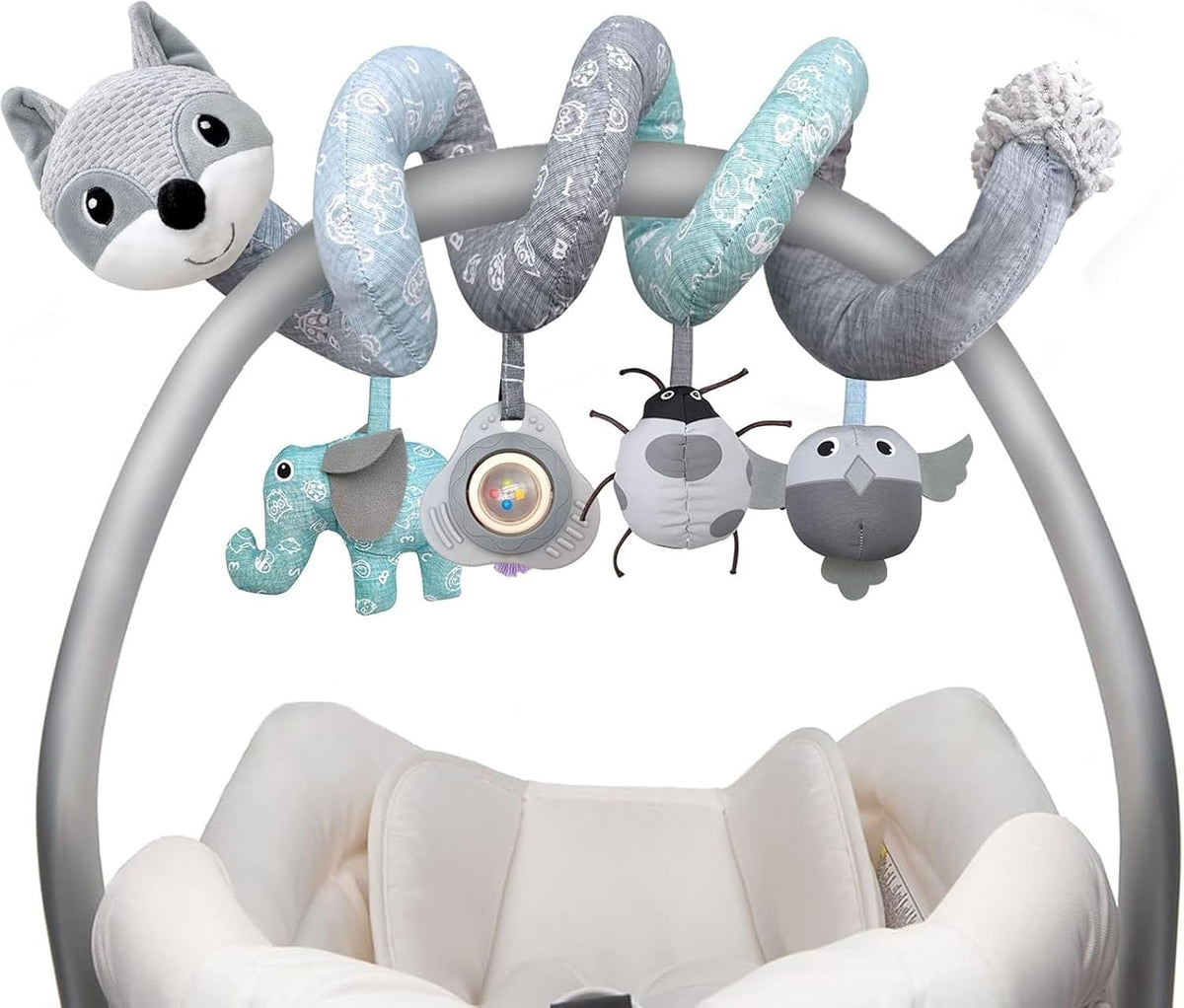 Musical Car Seat Toys Newborn Toys, Stroller Toys Baby Toys 0-6 Months Infant Toys, Baby Toys for Carseat Stroller Crib with Rattles Teether, Baby Toys for 0 3 6 9 12 Boys Girls Enfants