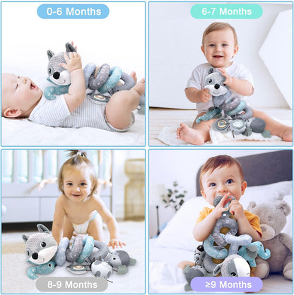 Musical Car Seat Toys Newborn Toys, Stroller Toys Baby Toys 0-6 Months Infant Toys, Baby Toys for Carseat Stroller Crib with Rattles Teether, Baby Toys for 0 3 6 9 12 Boys Girls Enfants