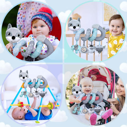 Musical Car Seat Toys Newborn Toys, Stroller Toys Baby Toys 0-6 Months Infant Toys, Baby Toys for Carseat Stroller Crib with Rattles Teether, Baby Toys for 0 3 6 9 12 Boys Girls Enfants