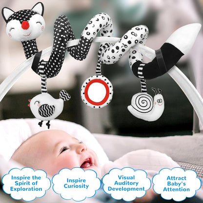 Musical Car Seat Toys Newborn Toys, Stroller Toys Baby Toys 0-6 Months Infant Toys, Baby Toys for Carseat Stroller Crib with Rattles Teether, Baby Toys for 0 3 6 9 12 Boys Girls Enfants