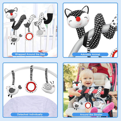 Musical Car Seat Toys Newborn Toys, Stroller Toys Baby Toys 0-6 Months Infant Toys, Baby Toys for Carseat Stroller Crib with Rattles Teether, Baby Toys for 0 3 6 9 12 Boys Girls Enfants